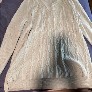 Sonoma Women's V-Neck Sweater in Light Cream